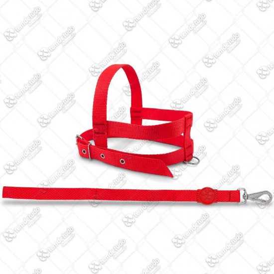 PEITORAL C/GUIA NYLON N01 VERMELHO