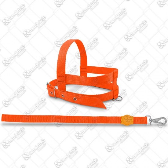 PEITORAL C/GUIA NYLON N01 LARANJA