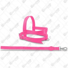 17375 - PEITORAL C/GUIA NYLON N01 ROSA NEON