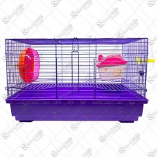 17353 - GAIOLA HAMSTER 2 ANDARES C/RODA LILAS