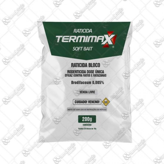 RATICIDA TERMIMAX BLOCO SOFT BAIT 200G