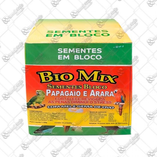 SEMENTE BLOCO PAPAGAIO-ARARA 1,1KG C/14