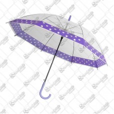 17619 - GUARDA CHUVA FEMININO CABO CURVO 0,60CM