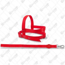 17214 - PEITORAL C/GUIA NYLON P VERMELHO