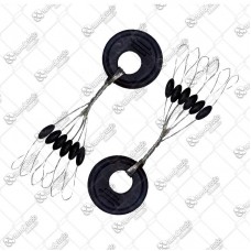 17714 - KIT STOPPER PESCA BORRACHA REDONDA C/100