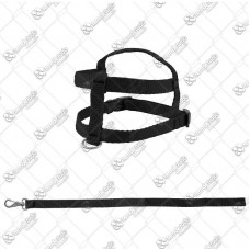 17975 - PEITORAL C/GUIA NYLON TRAD PRETO P