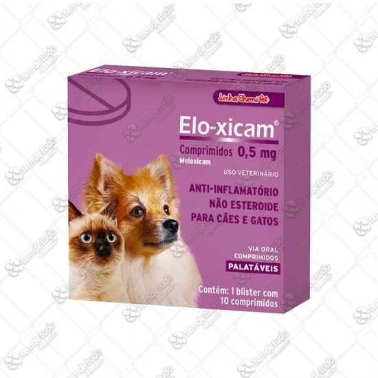 ELO-XICAM 0,5MG 10 COMP CAES E GATOS