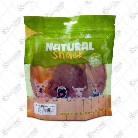 PETISCO ORELHA SUINA NATURAL SNACK C/2