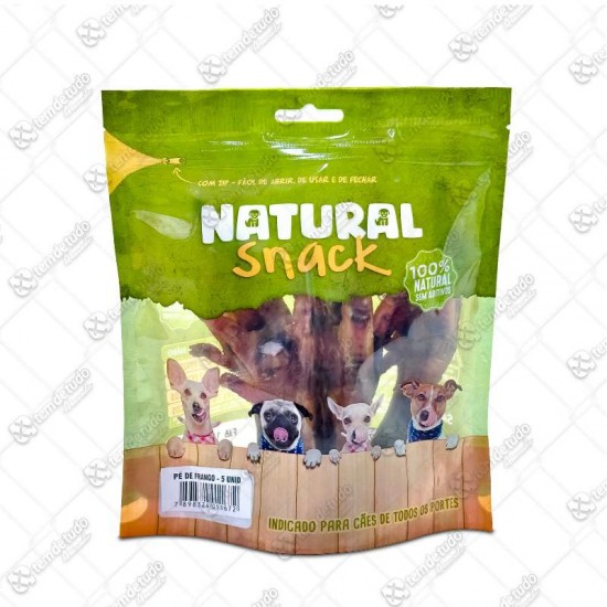 PETISCO PE DE FRANGO NATURAL SNACK C/5