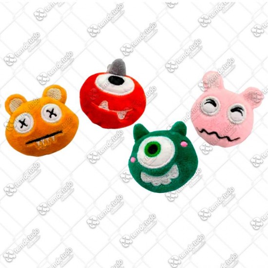 BRINQUEDO PELUCIA MONSTRINHO BOLA 10CM