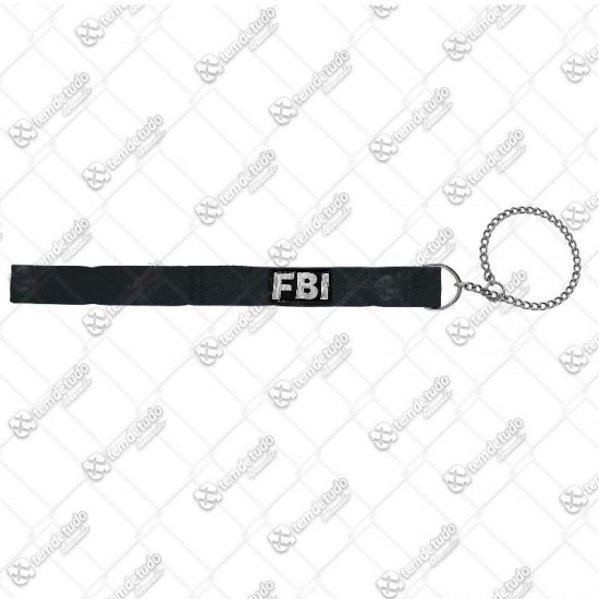 GUIA NYLON 40MM C/ENFOR FBI PRETA