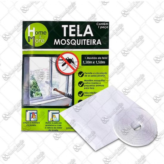 TELA MOSQUITEIRA COM VELCRO 1,30X1,50MT