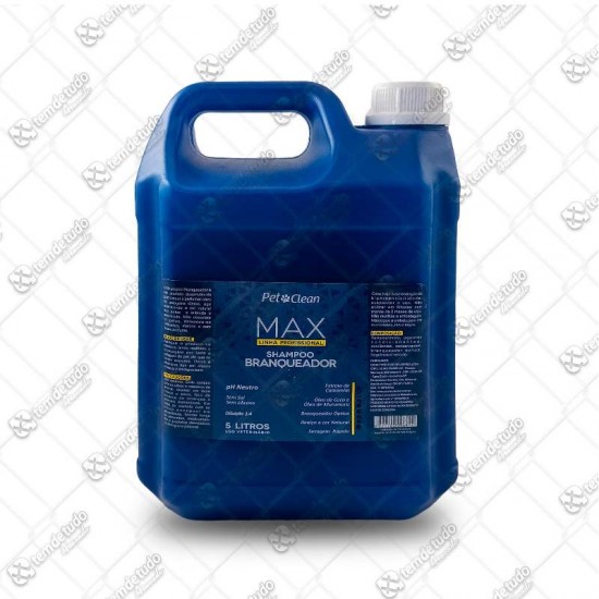 SHAMPOO MAX BRANQUEADOR 5L PET CLEAN