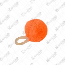 18273 - LACO PENTEADO POMPOM LARANJA G C/6