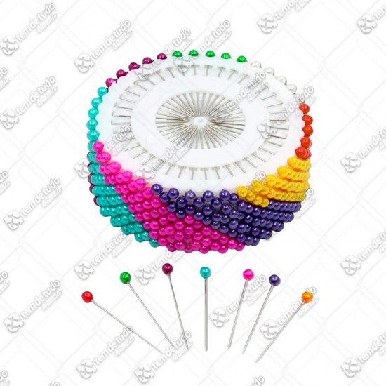 KIT ALFINETES C/10 DISCOS 40UN COLOR