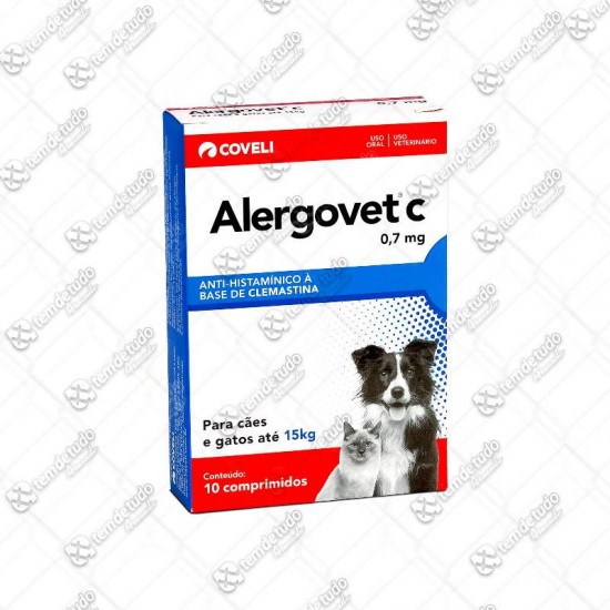 ALERGOVET C 0,7MG C/10 COMP