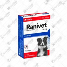 18473 - RANIVET 80MG RANITIDINA C/12 COMP