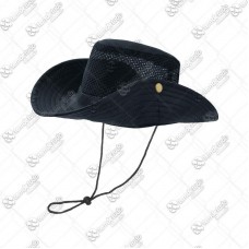 18458 - CHAPEU TECIDO C/TELA PRETO 38X35