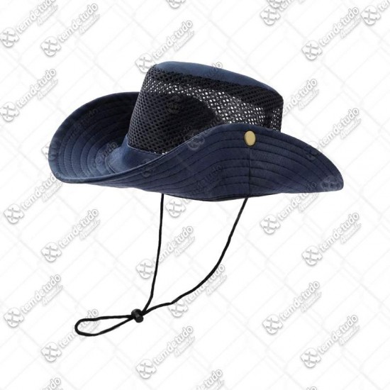 CHAPEU TECIDO C/TELA AZUL MARINHO 38X35