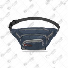 18454 - POCHETE UNISSEX 6 BOLSOS CINZA 