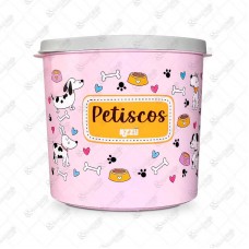 18564 - PORTA PETISCO DOG ROSA 2L