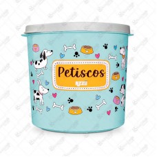 18565 - PORTA PETISCO DOG AZUL 2L