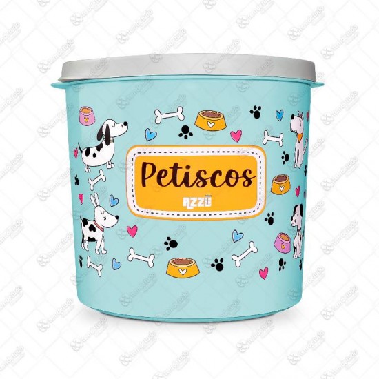 PORTA PETISCO DOG AZUL 2L