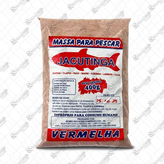 MASSA PESCA JACUTINGA VERMELHA 400G