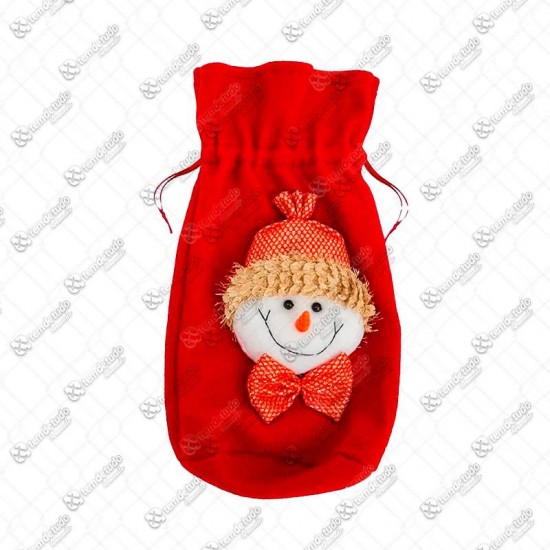 SACO PRESENTE BONECO DE NEVE 28CM 