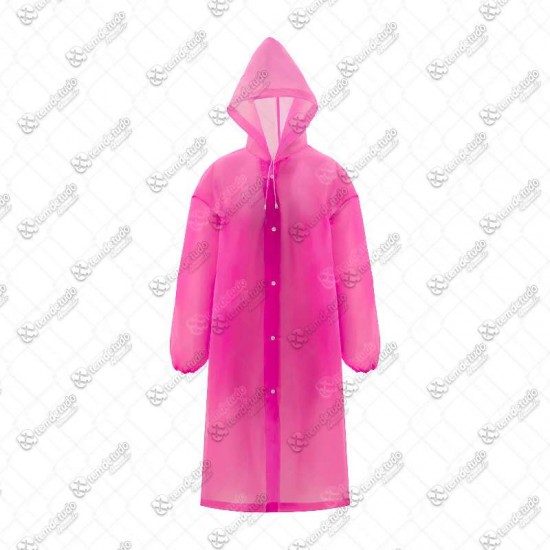 CAPA CHUVA CAPUZ ADULTO ROSA