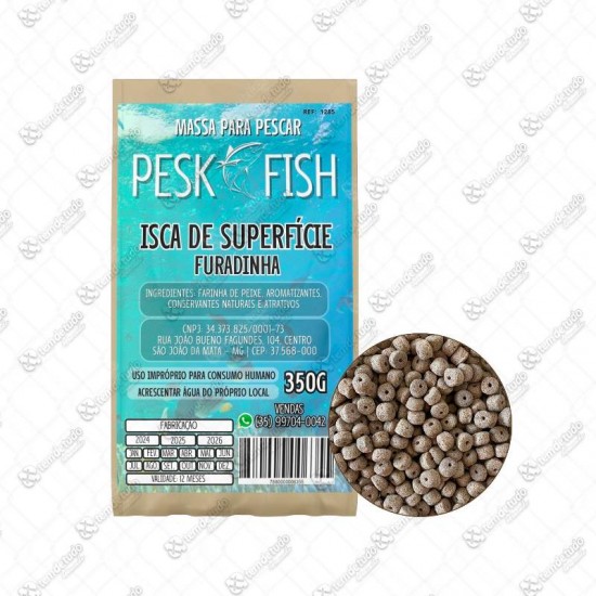 MASSA PESCA PESK FISH FURADINHA 350G