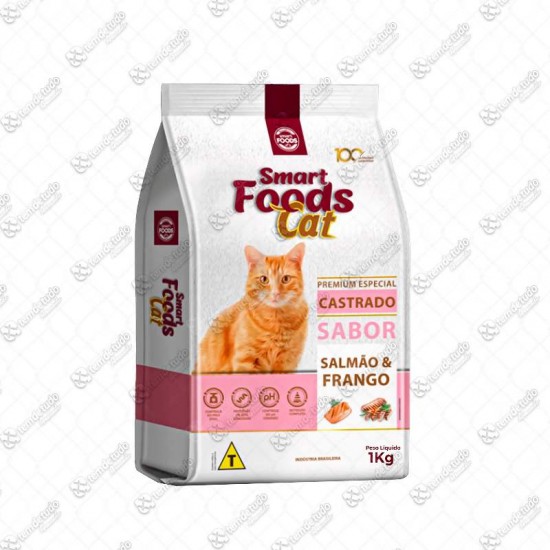 ZZ RACAO GATO CASTR 34% 1KG C/10 SALMAO