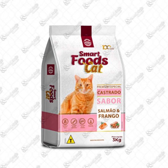ZZ RACAO GATO CASTR 34% 3KG C/5 SALMAO