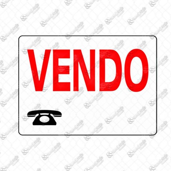 PLACA SINALIZ VENDO 20X30