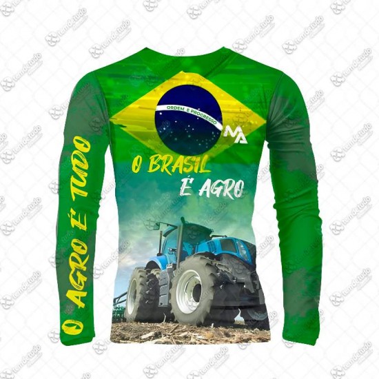 CAMISETA DRY FIT UV G AGRO BRASIL