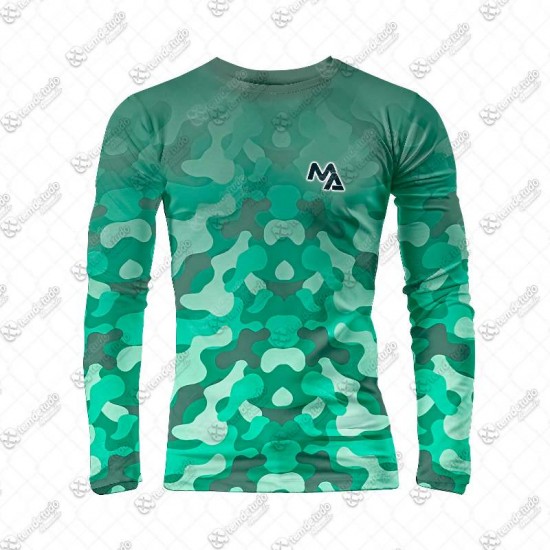 CAMISETA DRY FIT UV G CAMUFLADA VERDE 