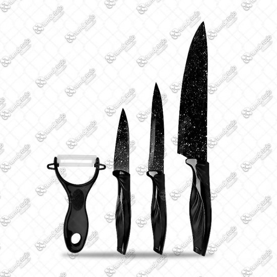 KIT FACA ACO INOX BLACK C/4