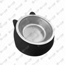 19278 - COMEDOURO 250ML GATO DE ORELHA PRETO