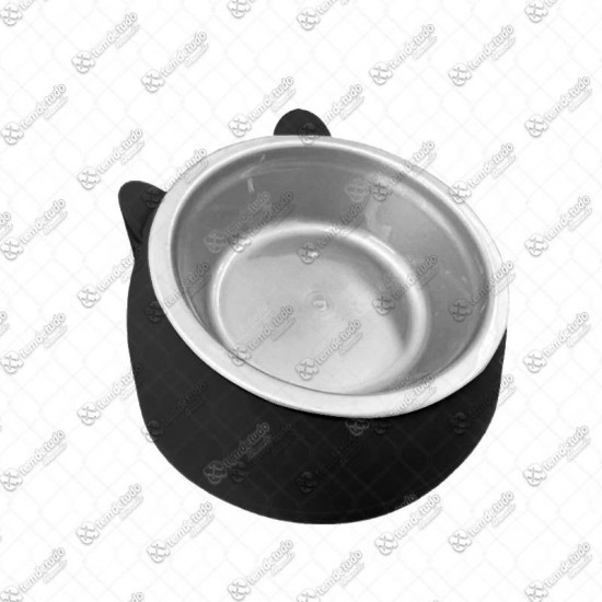 COMEDOURO 250ML GATO DE ORELHA PRETO