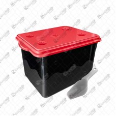 19448 - PORTA RACAO MEC BOX 20L PRETO/VERMELHO