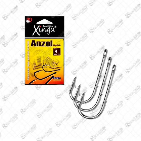 ANZOL N04 NIQUELADO COM FISGA C/20 