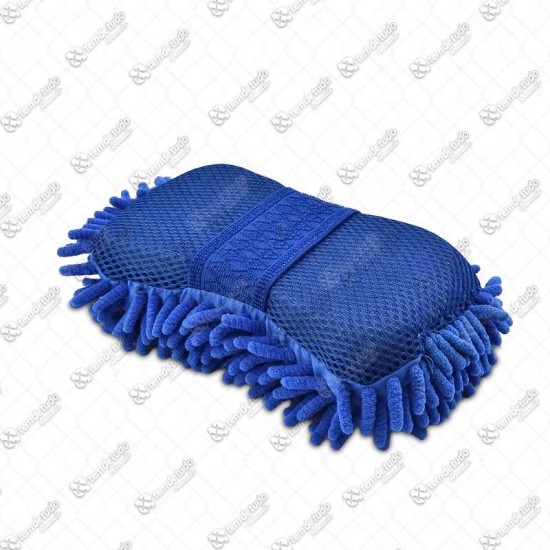 ESPONJA LAVAR CARROS MICROFIBRA AZUL