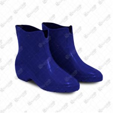 3755 - BOTA BORRACHA CANO CURTO FEM N37 AZUL