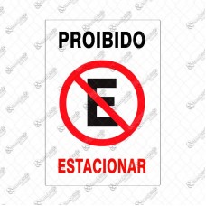 4451 - PLACA SINALIZ PROIBIDO ESTACIONAR 20X30