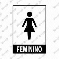 4664 - PLACA SINALIZ FEMININO 15X20