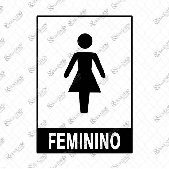 PLACA SINALIZ FEMININO 15X20