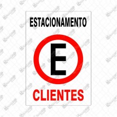 4653 - PLACA SINALIZ ESTACION CLIENTES 20X30