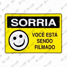 4463 - PLACA SINALIZ SORRIA VOCE G 20X30