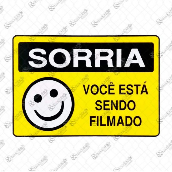 PLACA SINALIZ SORRIA VOCE G 20X30