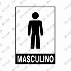 4665 - PLACA SINALIZ MASCULINO 15X20CM